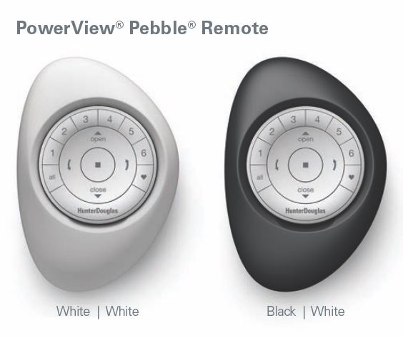 Hunter Douglas PowerView Black Remote with Clear Frost pebble Gen 2